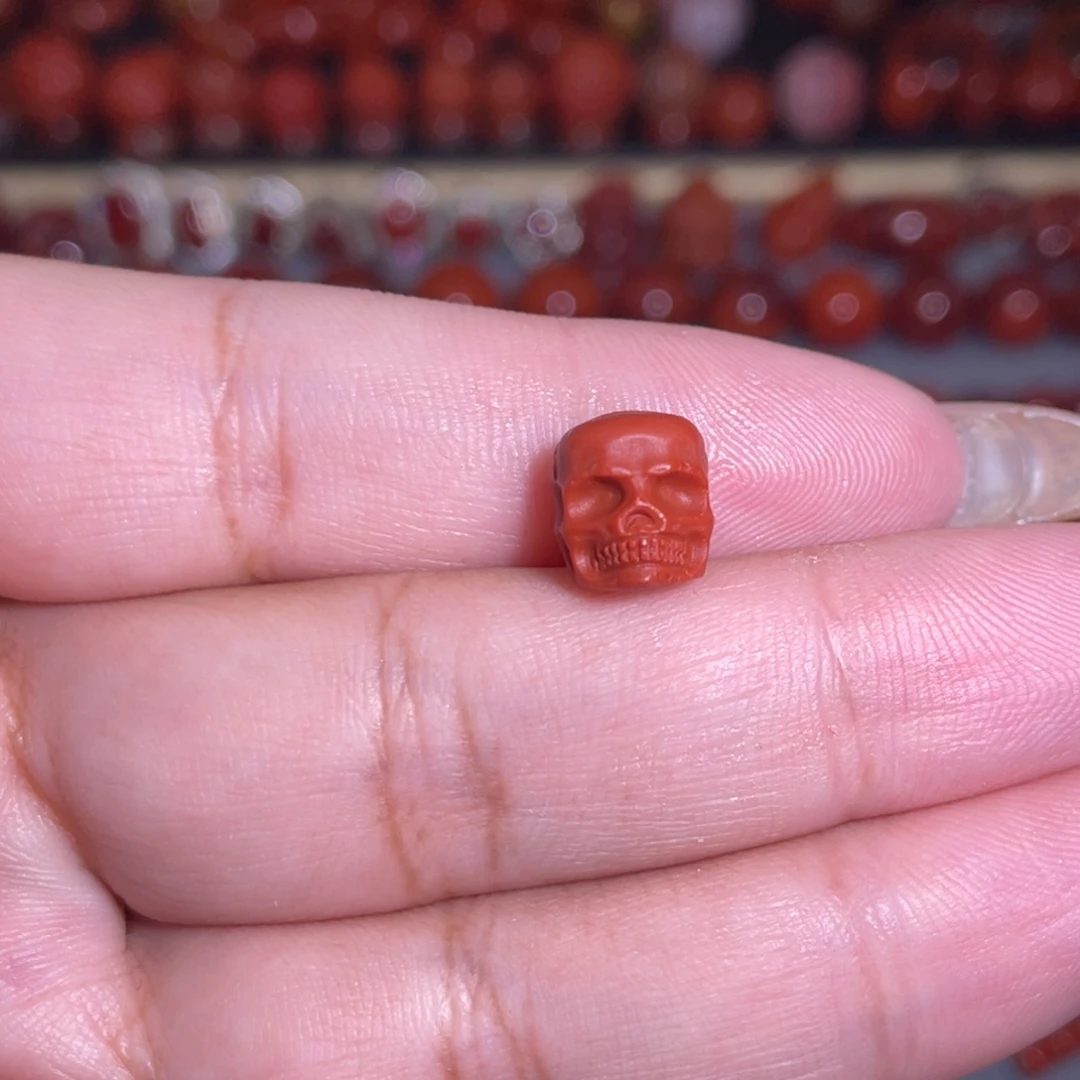南红玛瑙未镶嵌骷髅