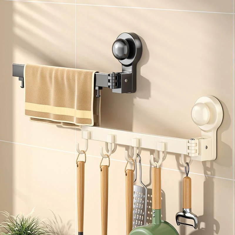 亿佳宏厨房旋转吸盘挂钩置物架锅铲勺子铲子挂架免打孔厨具收纳架