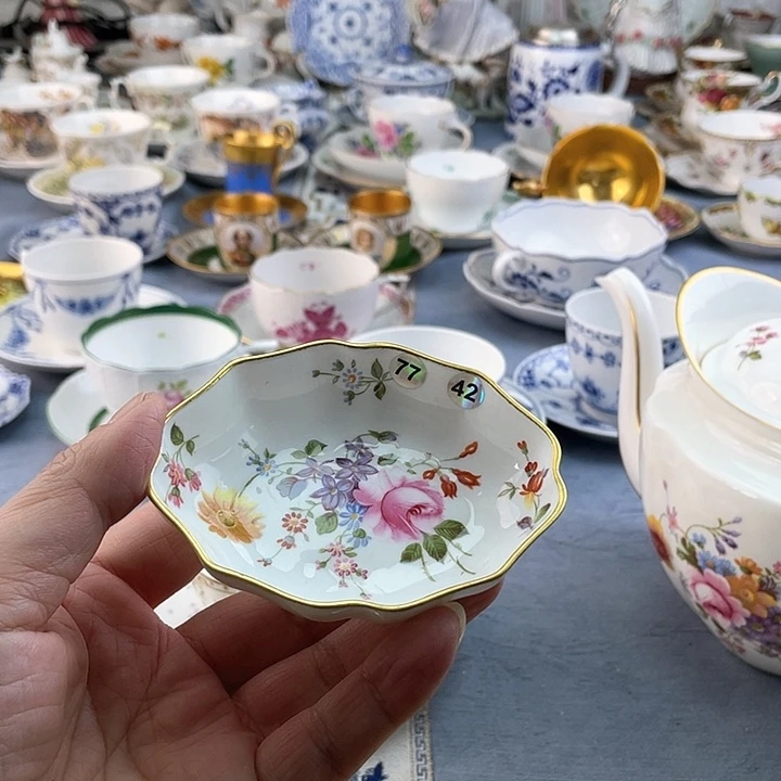 中古欧瓷瓷器小房子胡****萝