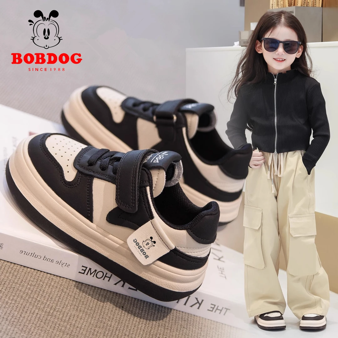 巴布豆女童板鞋2025春秋季新款男童鞋子宝宝运动鞋儿童熊猫鞋低帮