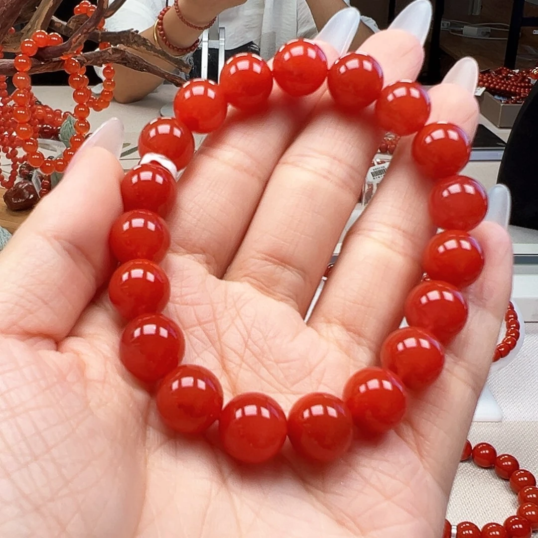 南红玛瑙未镶嵌手链