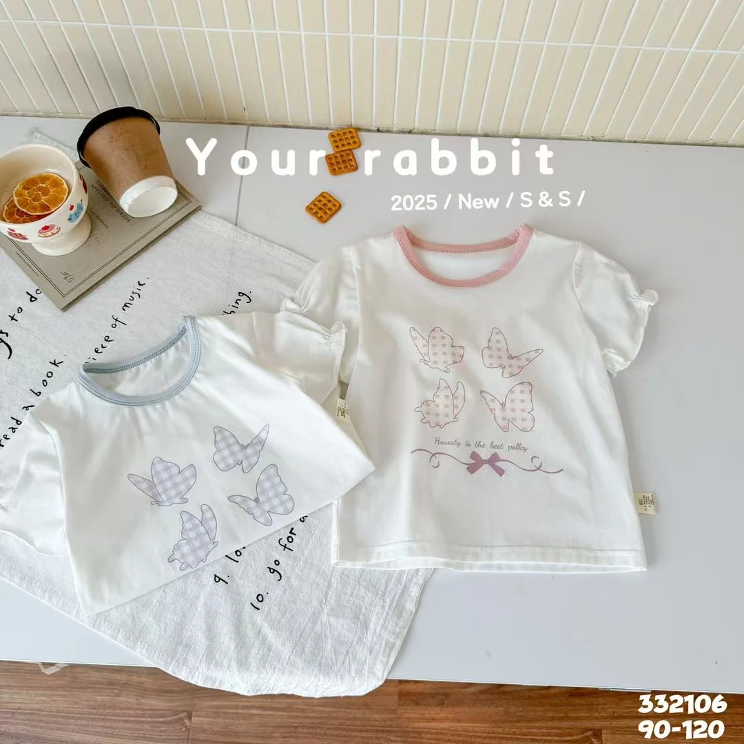 玥儿兔女宝95棉T恤短袖