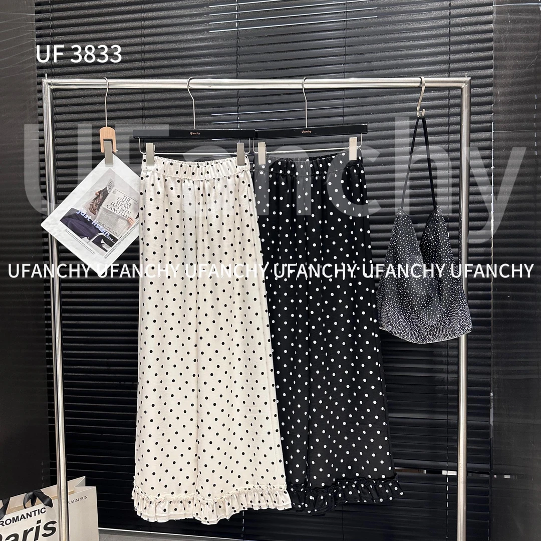 杨杨 UF-波点花边休闲裤3833