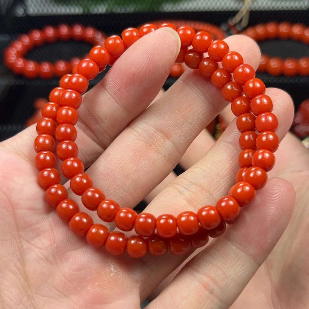 妖***铃南红玛瑙未镶嵌老型单圈