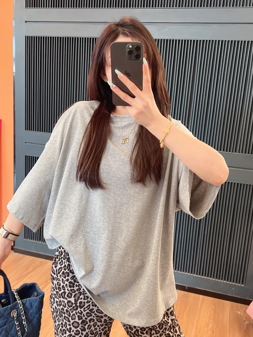 xxxwxz王希之  休闲纯色宽松短袖T恤#z2212