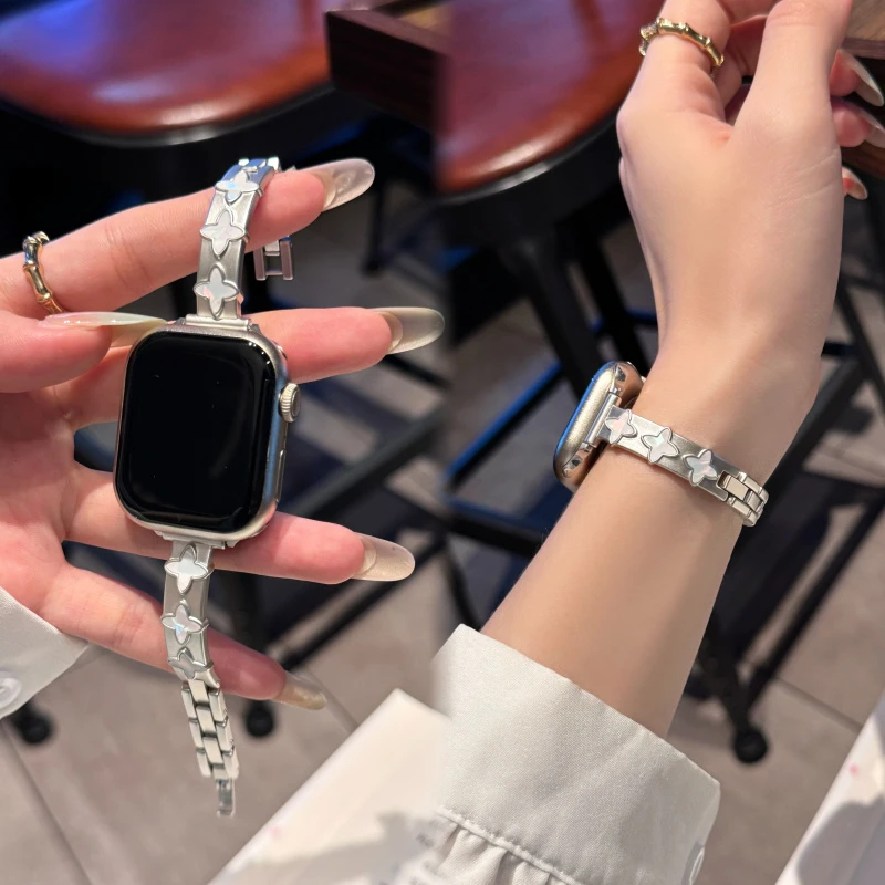 星芒金属手镯表带适用苹果iWatchs10s9s8s7高级感小香风女SE21s65