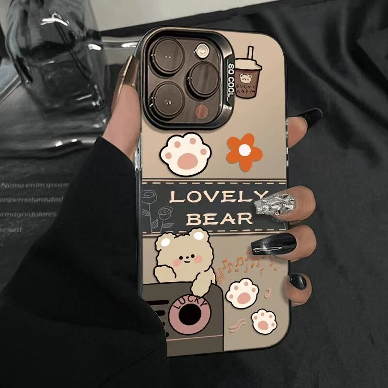 小熊脚印适用于苹果17华为p80小米17vivo荣耀oppo红米手机防摔套