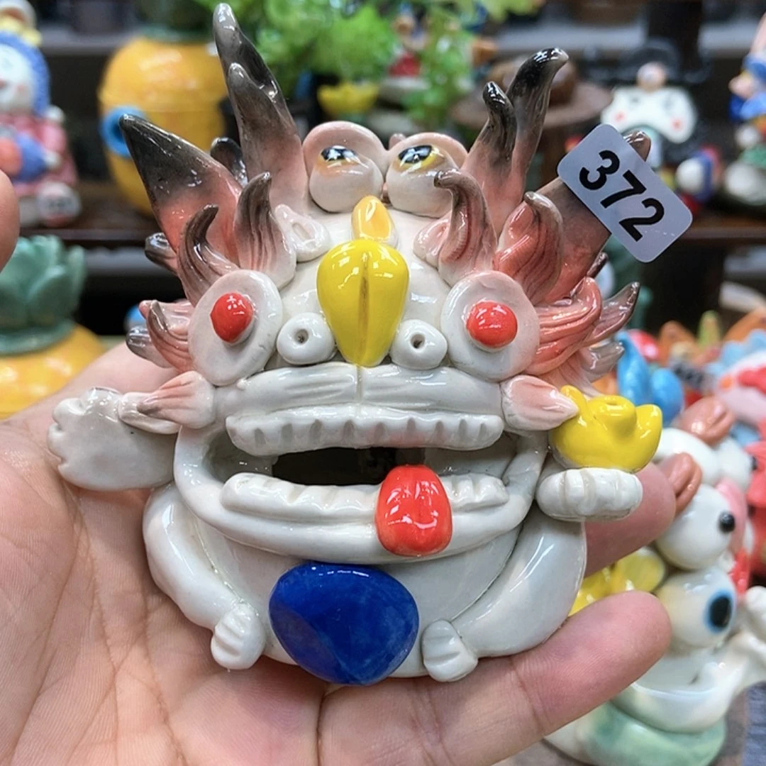 摆件直播间手工抽象陶瓷摆件372