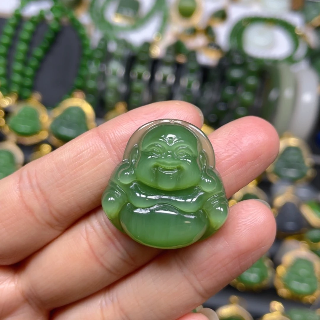 和田玉（碧玉）吊坠(不含链)未镶嵌