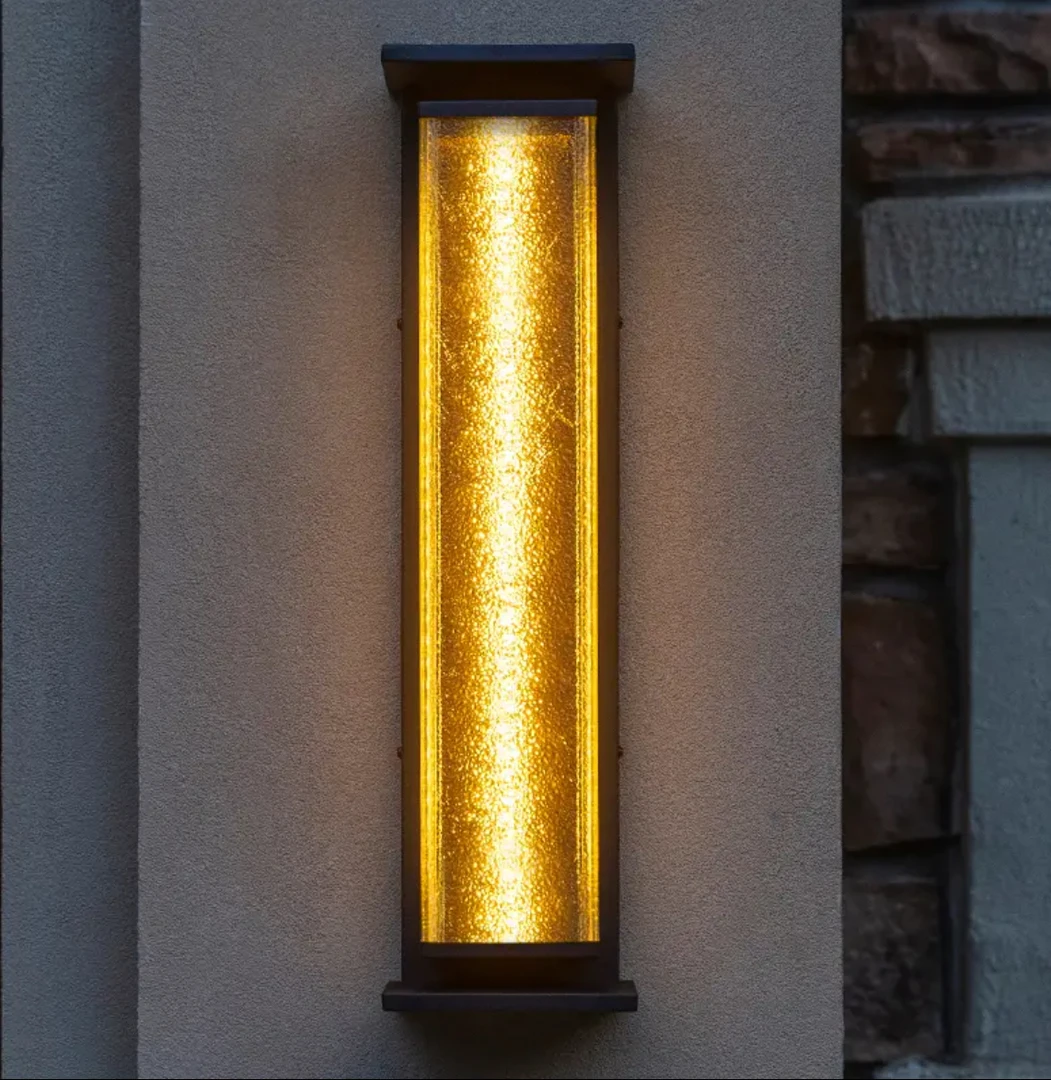 现代壁灯太阳能简约户外防水壁灯别墅大门室外轻奢高端现代柱子灯