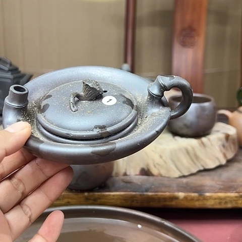 左***值戬谷龙窑柴烧茶壶1