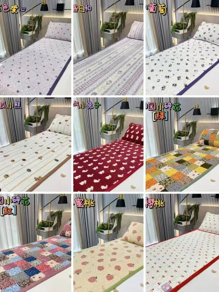 牛奶绒学生卡通榻榻米床盖加厚防滑上下床床垫  清仓处理