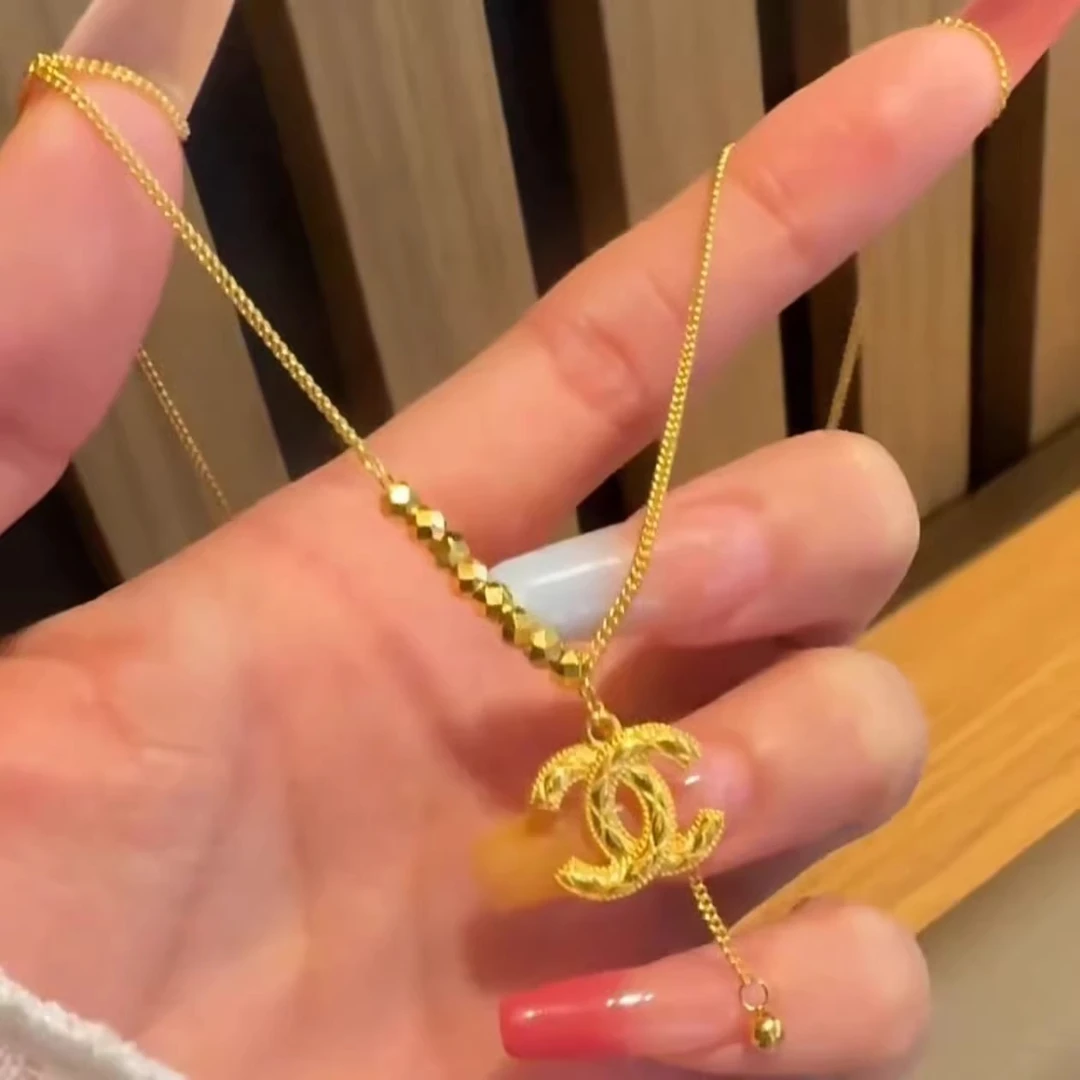 铜合金项链 金店同款小香蹦迪珠项链网红同款ins风时尚轻奢气质