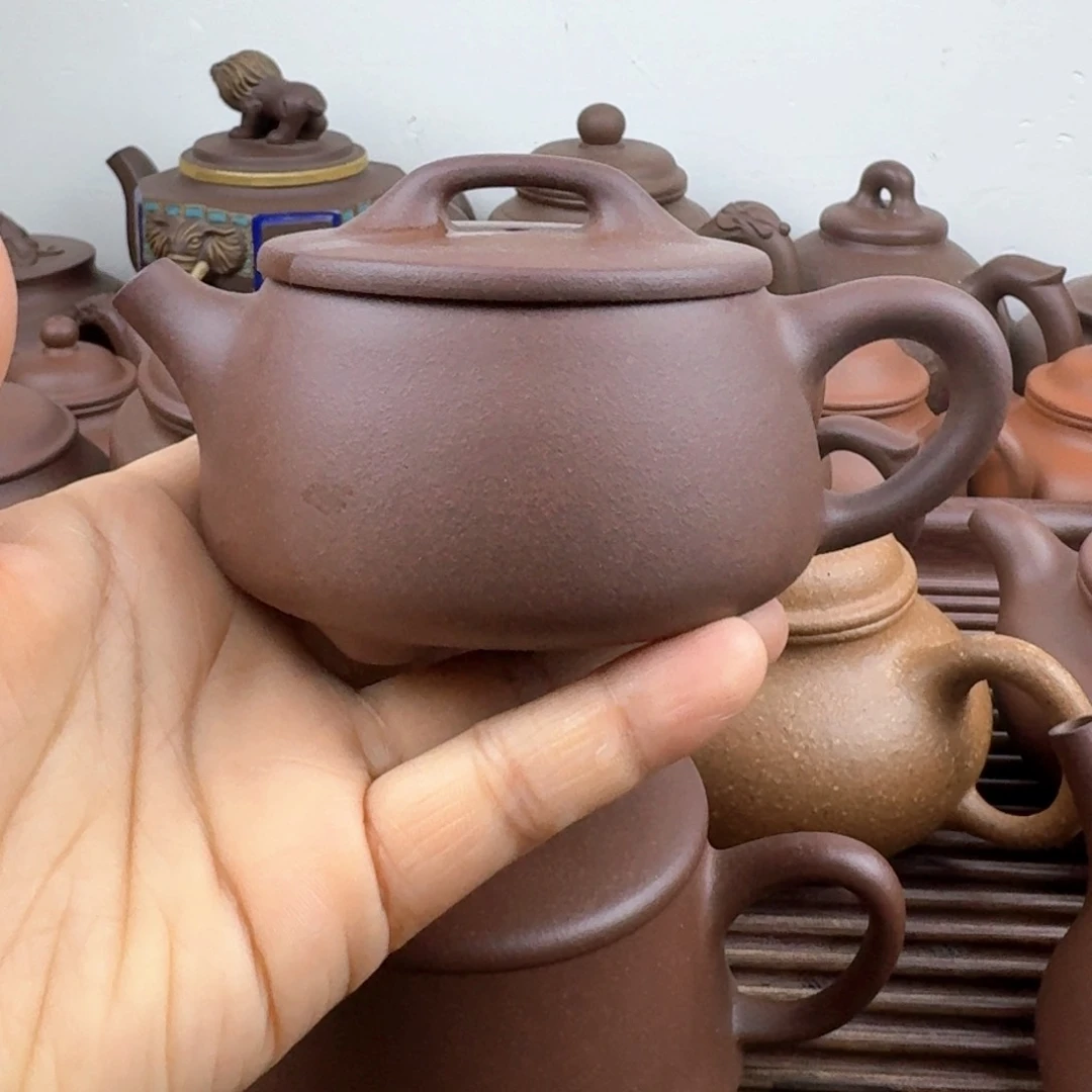 茶壶紫砂180cc宽口石瓢嫩底槽清