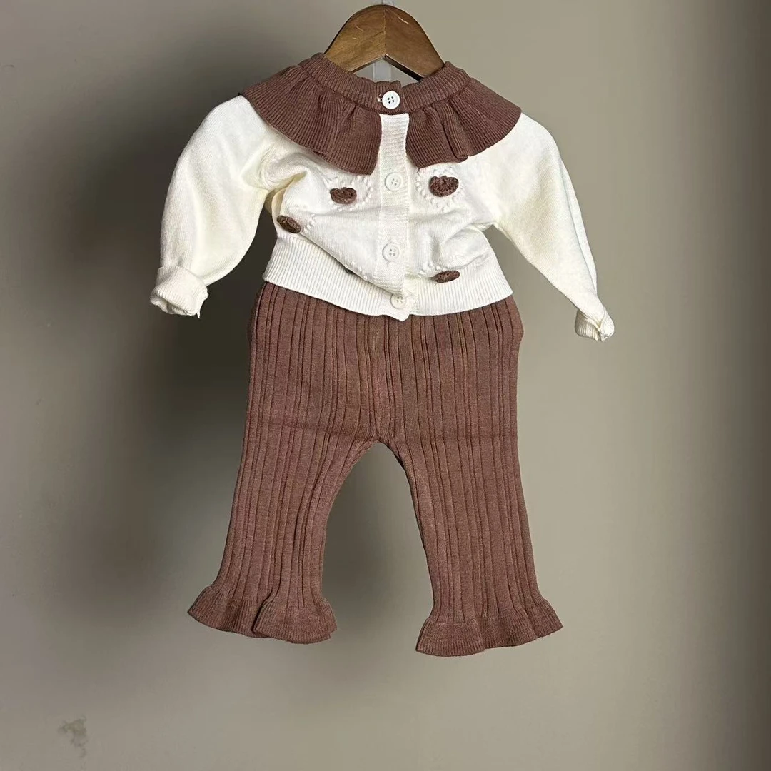 女婴儿童针织两件套女宝宝秋季新款衣服套装