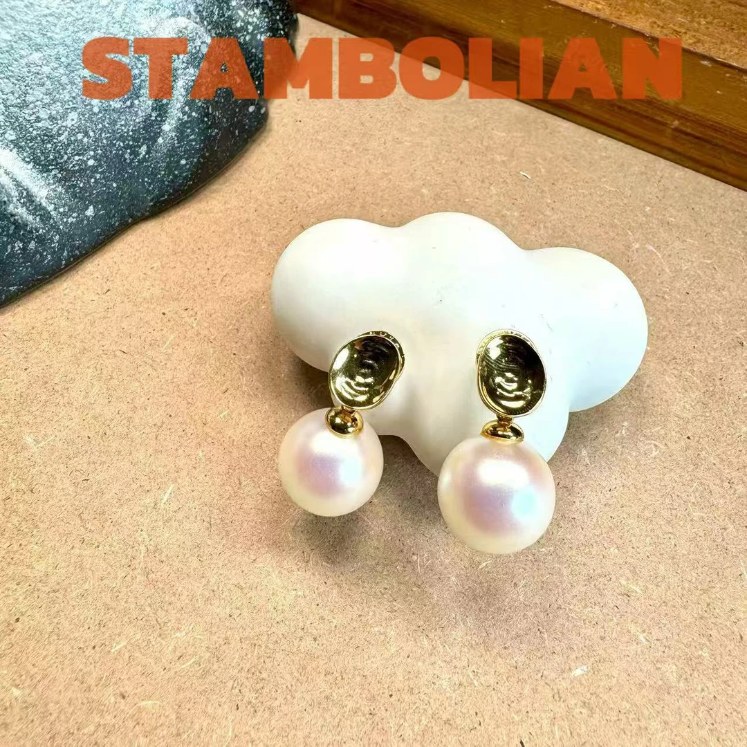耳饰 正品STAMBOLIAN 正圆无瑕高强光耳饰AE755