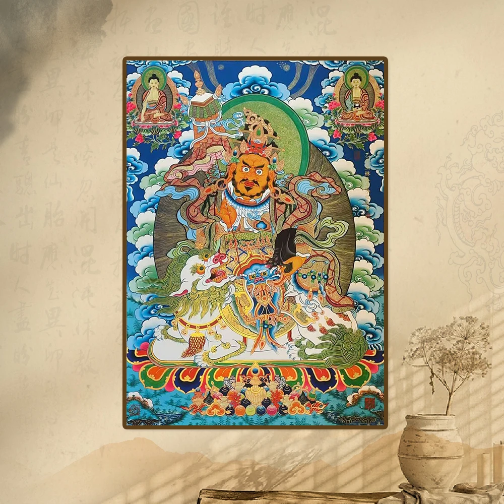 葛溪月老师展览代表作品—《财宝天王像》