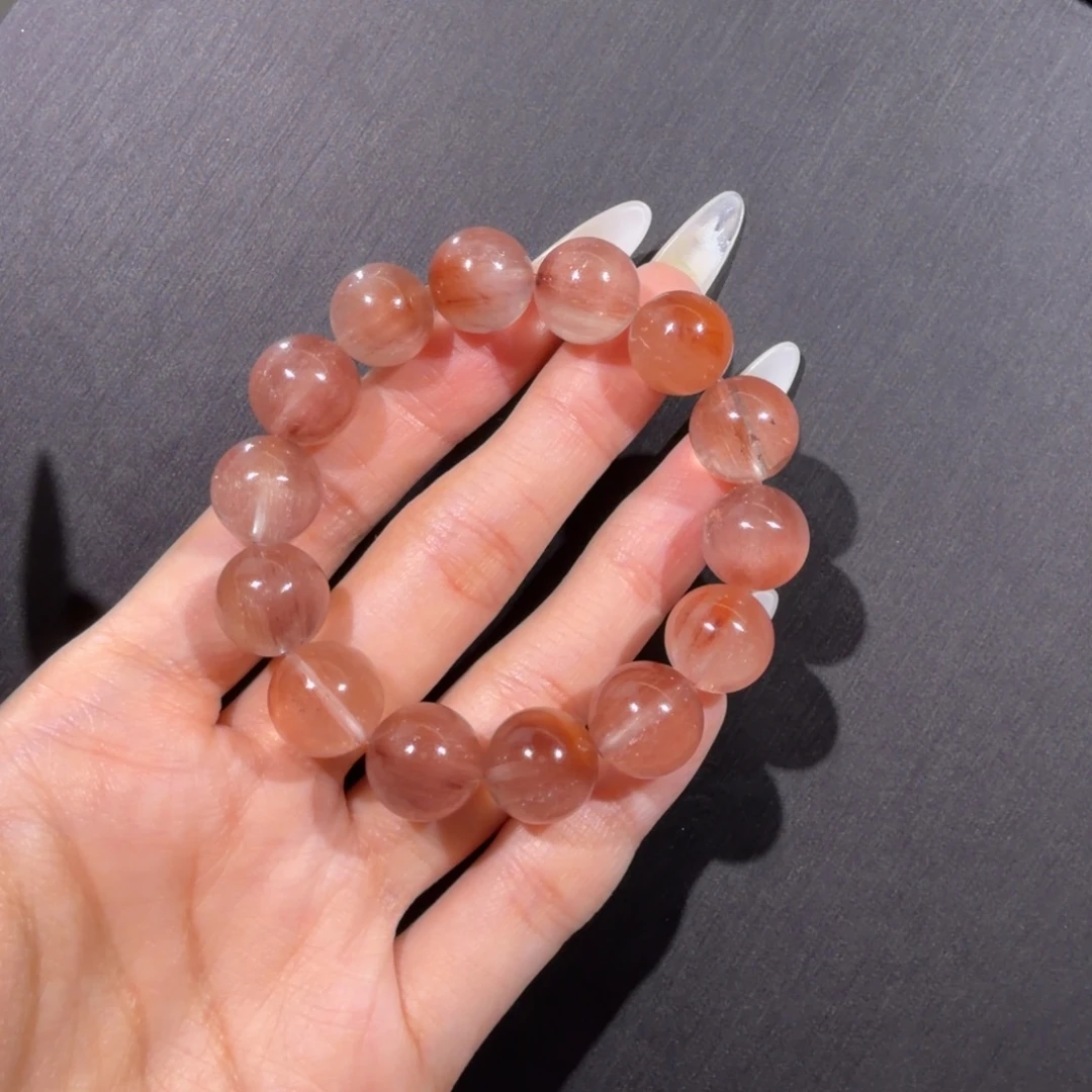 水晶手链未镶嵌粉钢丝12.7