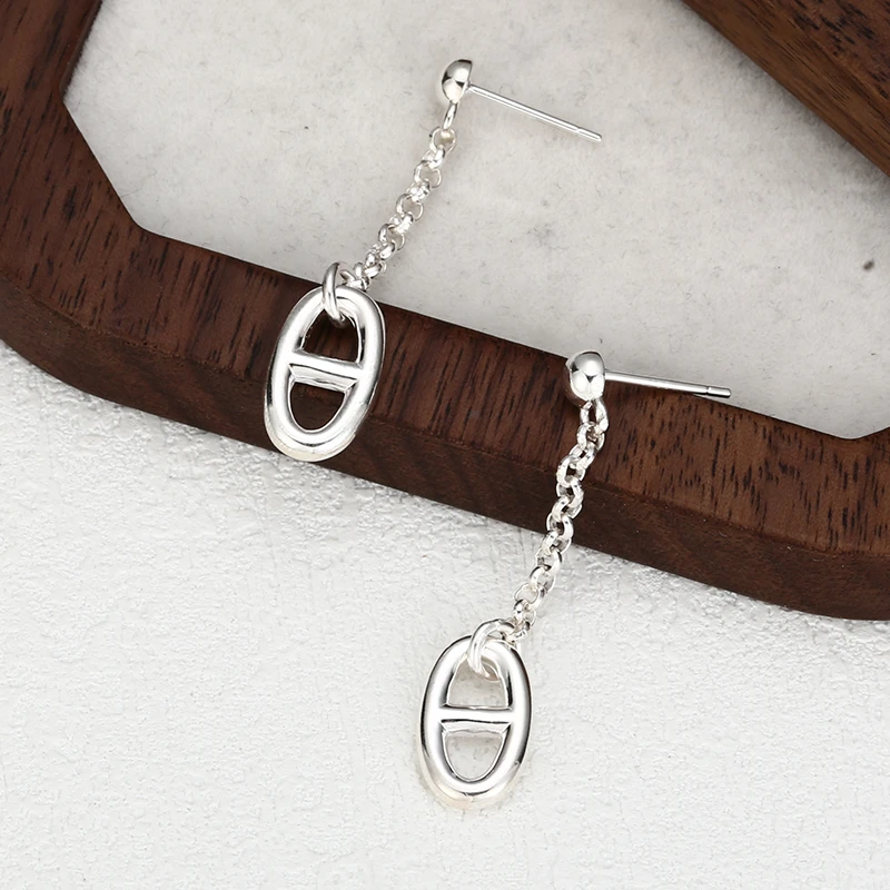 925银耳饰 猪鼻子耳钉 耳钉 耳扣 韩版流行耳饰