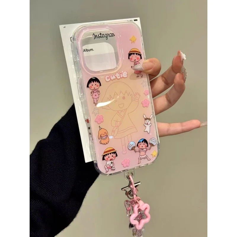 樱桃小丸子适用苹果16Promax手机壳15/14卡通vivo华为oppo小米15