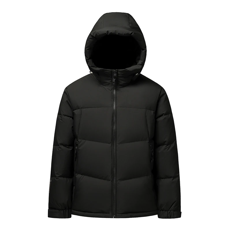 E300# 鸭绒 连帽中长款羽绒服保暖