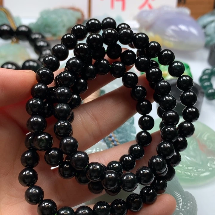 翡翠颈饰未镶嵌保真天然A货翡翠