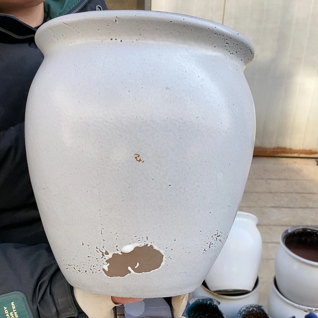 紫砂花盆大瑕疵口27高30