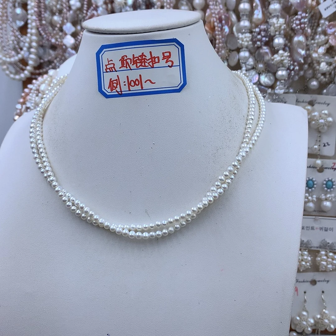 项链耳饰银S925镶嵌淡水珍珠