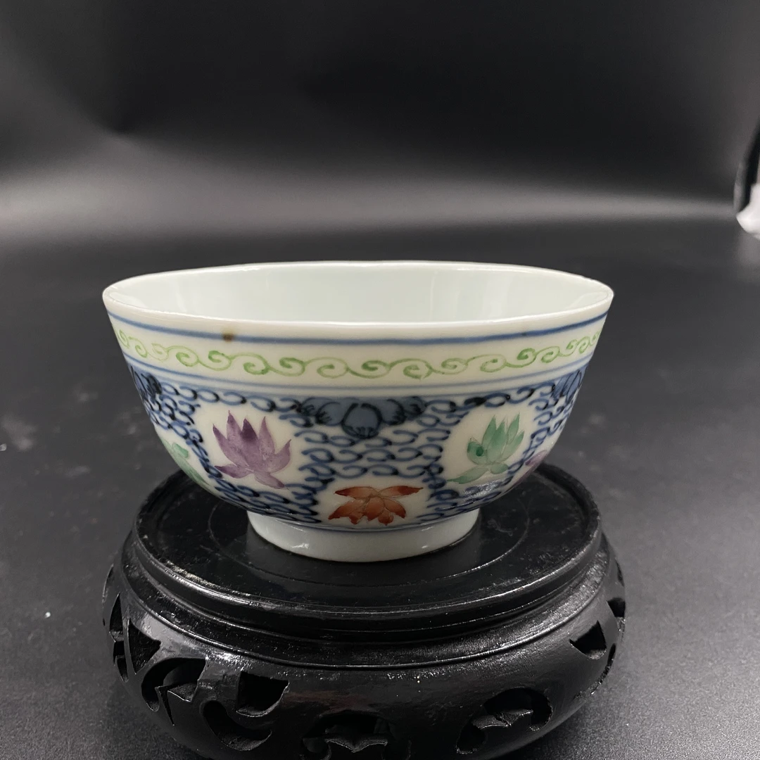 荣丰/光绪青花加彩碗/20241202115