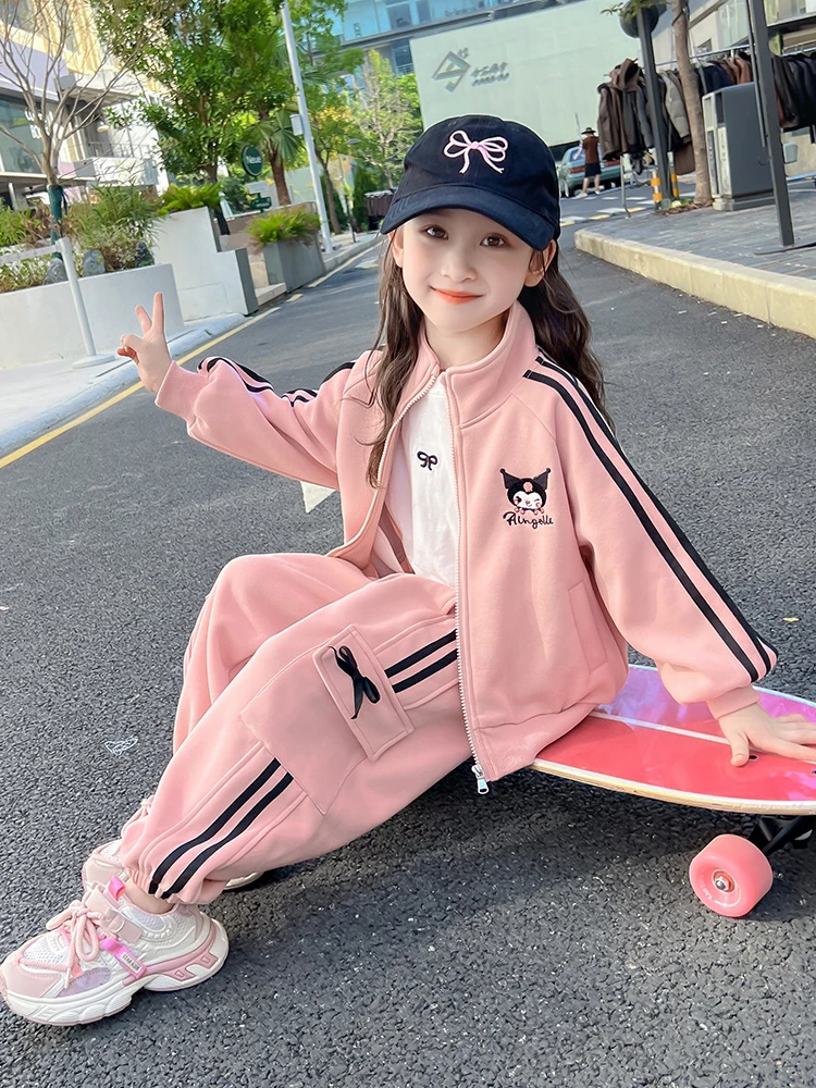 MK&DK女童春装套装2025新款洋气小女孩库洛米外套运动春秋季衣服