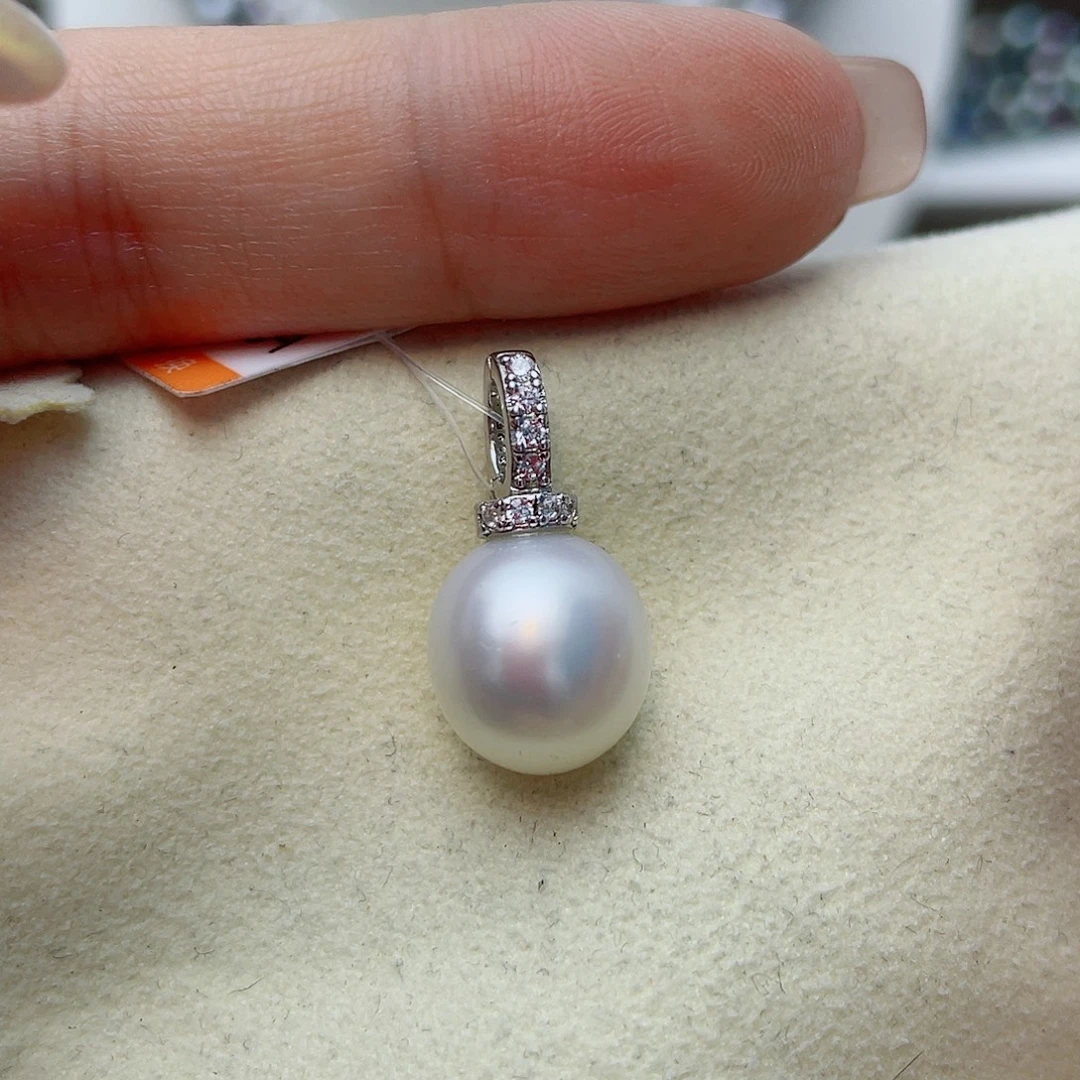 海水珍珠银S925镶嵌颈饰w23