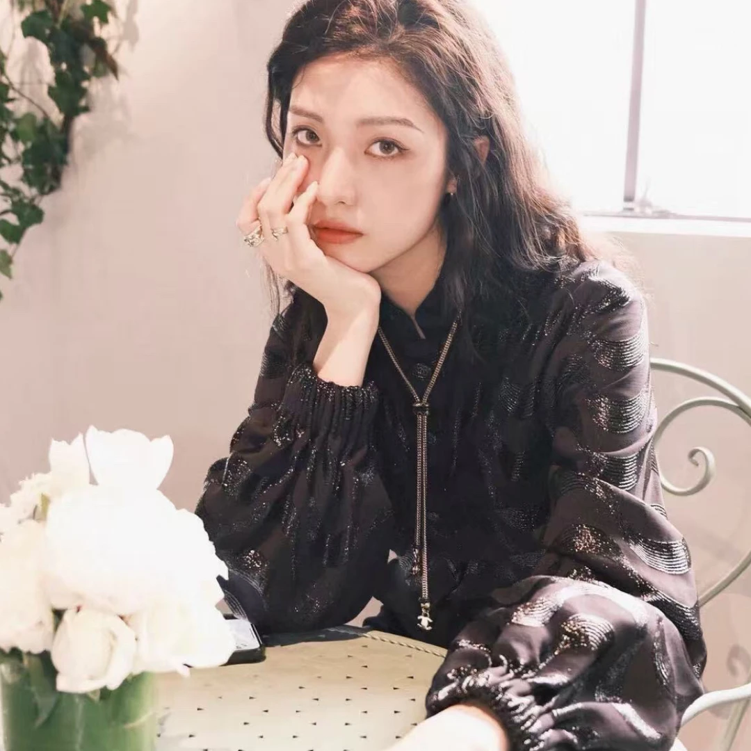 99新 Chanel/香奈儿 亮银真丝外套 36码 04582