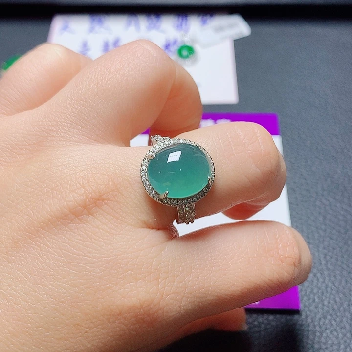 银S925镶嵌戒指翡翠