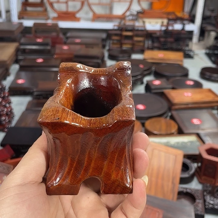 紫砂红木底座工艺品红木底座工艺品11公分