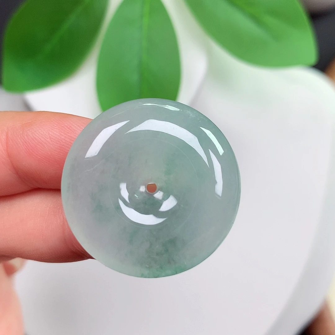 颈饰未镶嵌翡翠平安扣 27.2x6.3mm