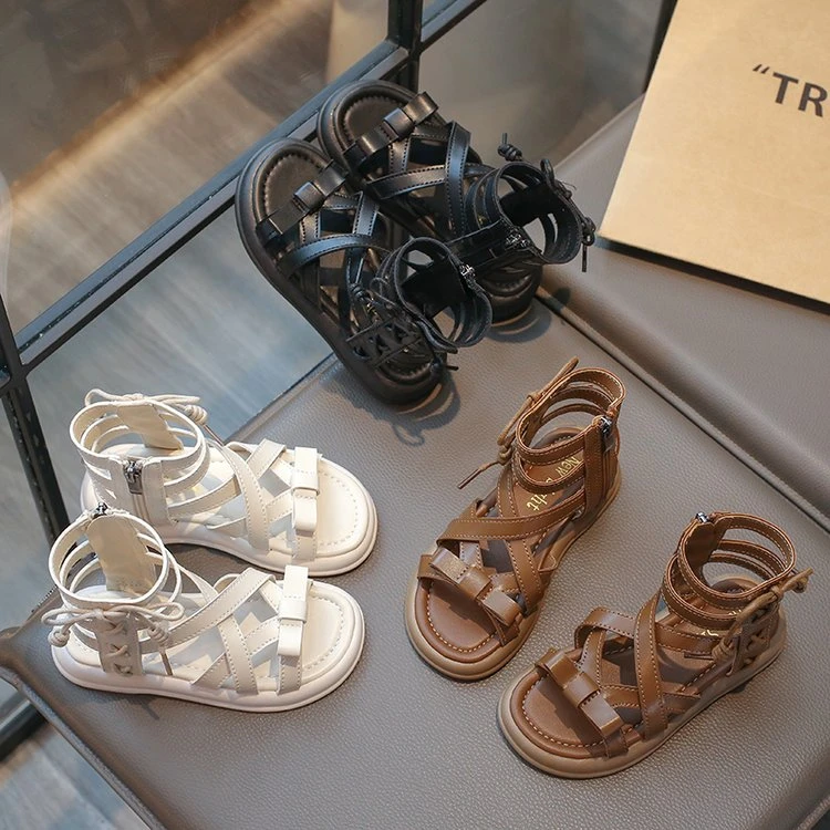 新款时尚中大童凉靴儿童夏季小女孩鞋子儿童运动鞋网面凉鞋透气