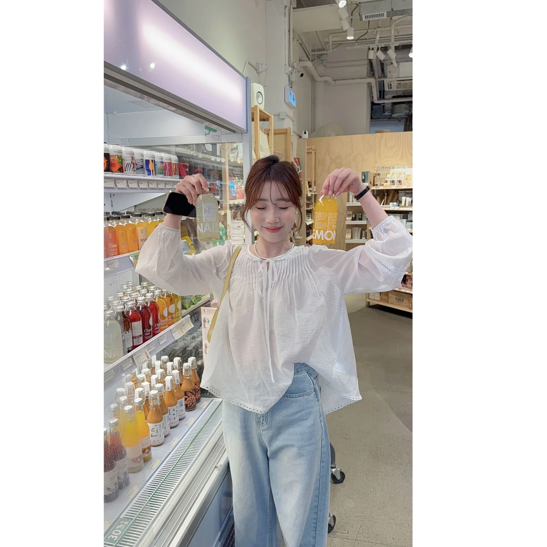 YPP！【温柔白开水】韩系重工压褶拼接花边设计感温柔气质款衬衫