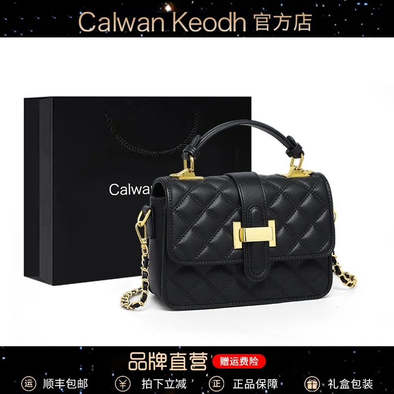 Calwan Keodh真皮包包女2025时尚妈妈包手提生日礼物送女友送老婆