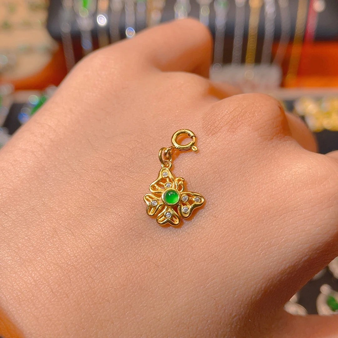 翡翠银S925镶嵌颈饰