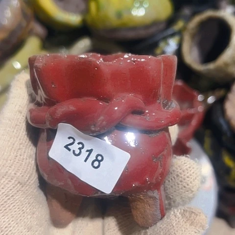 等***候粗陶花盆手工花盆制作