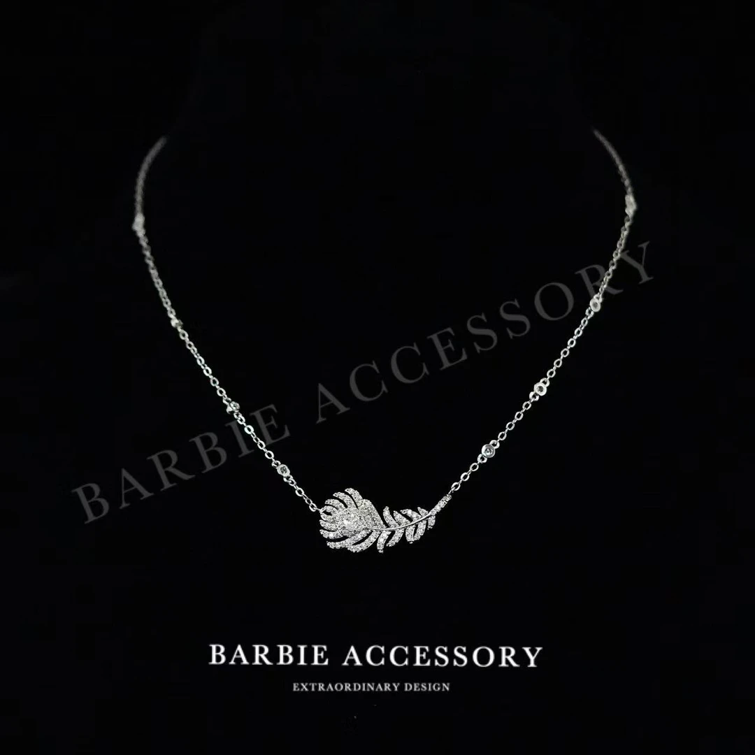 铜合金合成锆石项链 【羽星之美】法式既视感设计款高级感绝美项链