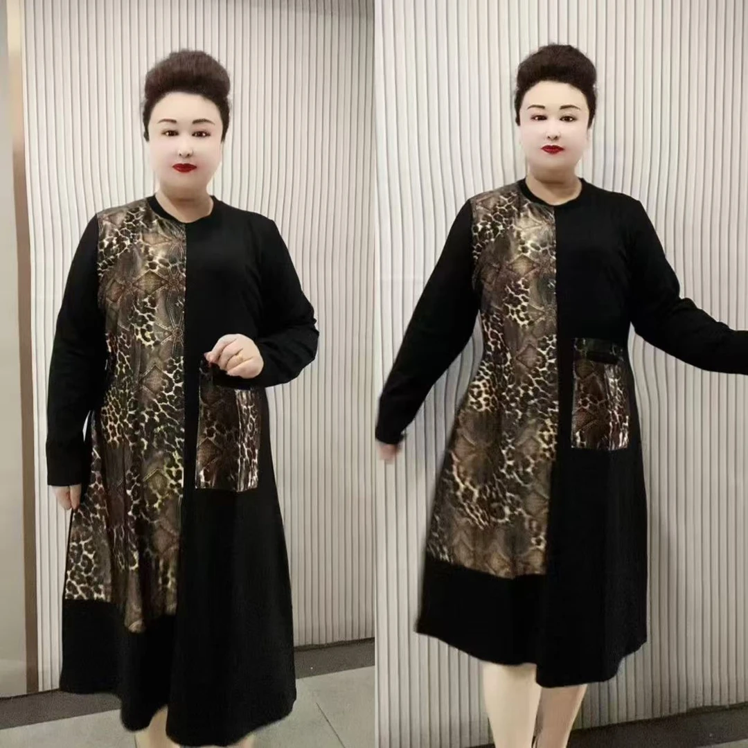 526款拼接大码连衣裙