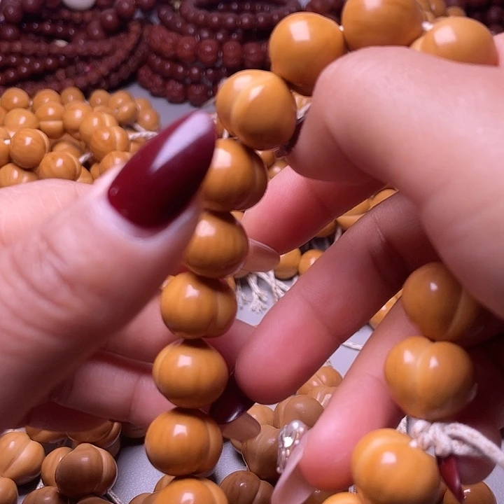 本***尊手串猴头核桃17尺寸镜面柯基屁桃手持全品无暇