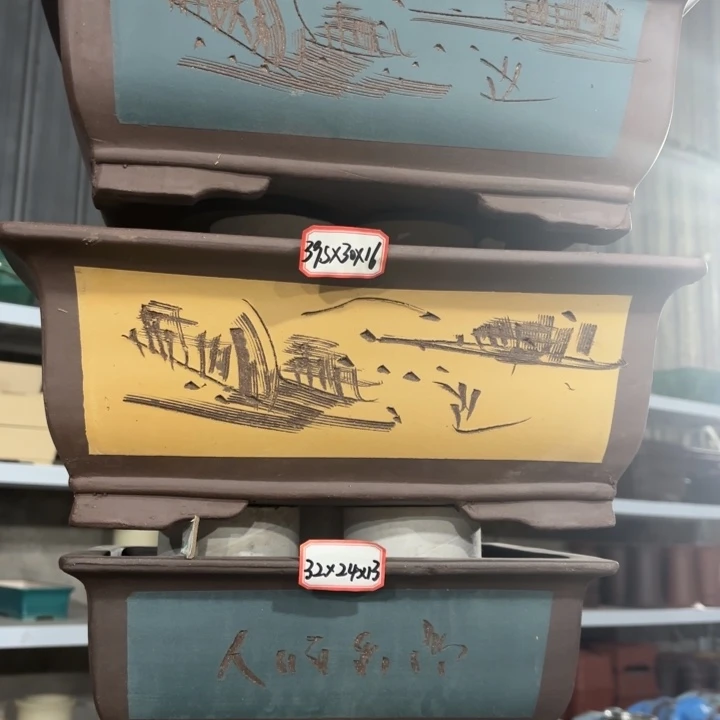 紫砂花盆128-4。