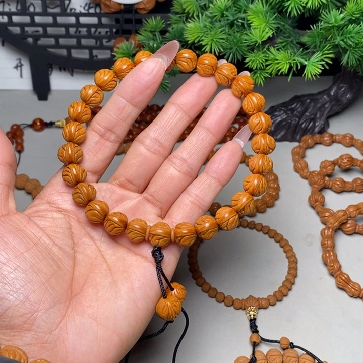 桃核手串玉龙脊手持