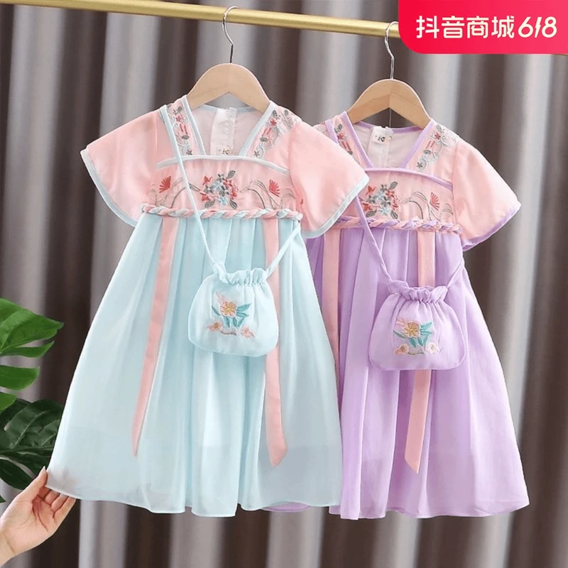 汉服连衣裙中国风女宝宝短袖公主裙