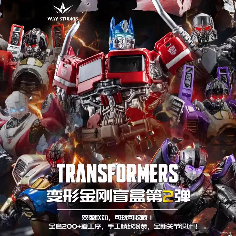 【开盒不退不H】变形金刚雕像场景盲盒第2弹二代擎天柱潮玩手办公仔