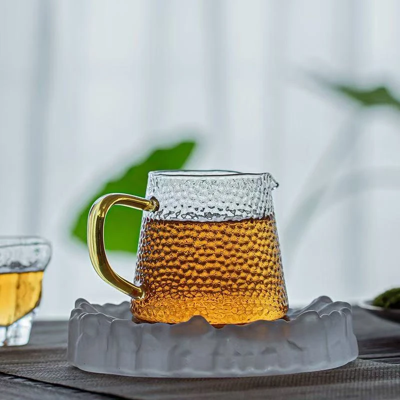 玻璃公道杯茶漏一体套装观山杯分茶器带茶滤日式耐高温观山公道杯