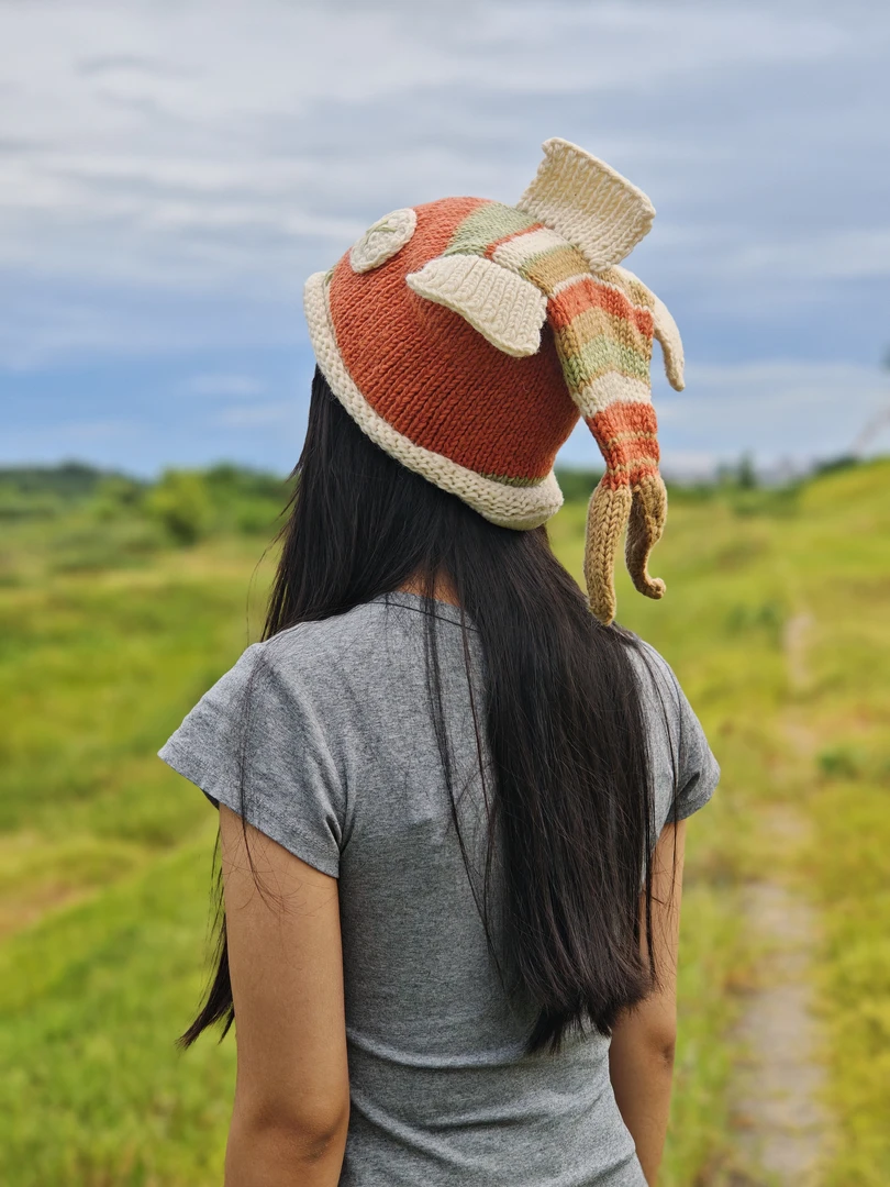 尼泊尔纯手工羊毛大鱼帽子冬季秋冬网红包头帽