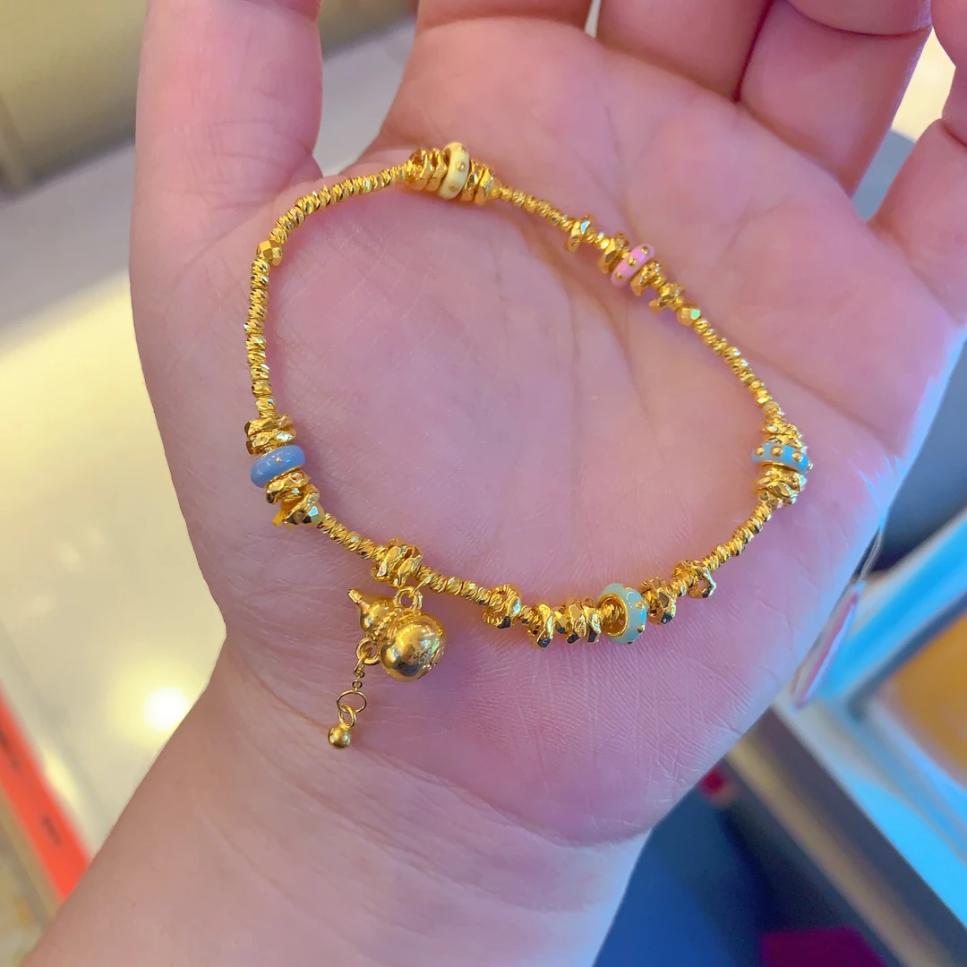 足金盘缠葫芦手串